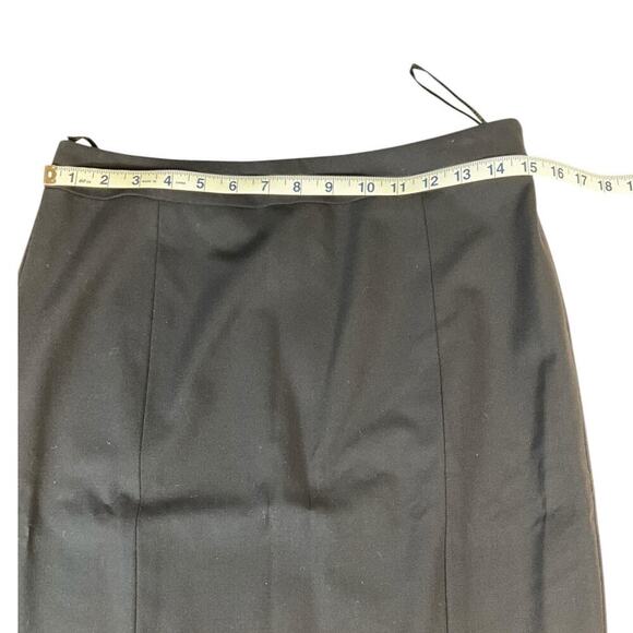 Lafayette 148 New York Navy Blue Pencil Skirt Size 8 Knee Length  Work Wear - Picture 10 of 11